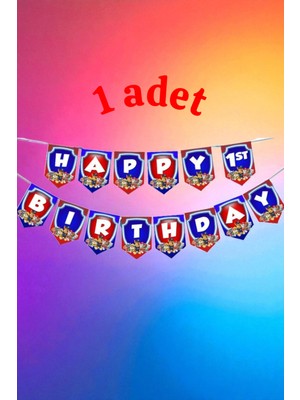 1 Adet Paw Patrol Temalı Banner - Parti ve Etkinlikler Için Asılabilir Süs