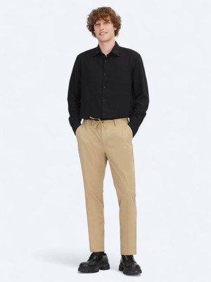 Kip Bej Dokuma Jogging Fit Casual Pantolon