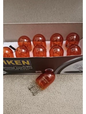 Niken 12V T20 Ampul (WY21/5W) Amber W3X16D 10 Lu