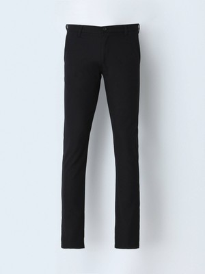 Kip Siyah Dokuma Slim Fit Casual Pantolon