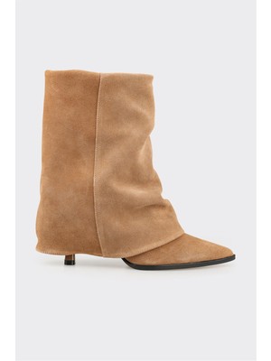 Elle Taba Deri Kadın Klasik Bot