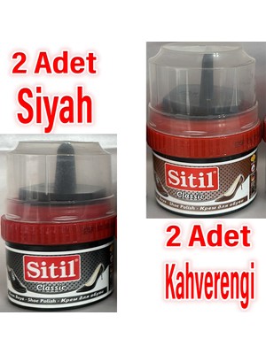 Stil X2 Adet Siyah X2 Adet Kahverengi Ayakkabı Boyası