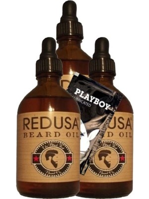 Süper Redusa Sakal Bakım Yağı  Beard Oil 3 Tane 100 ml + Yanında Jel