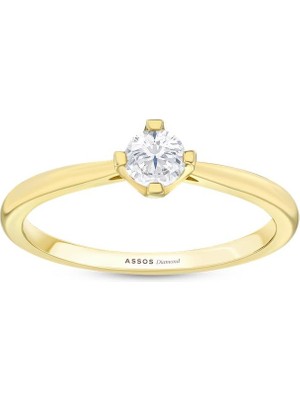 Assos Pırlanta 0.20 Karat Pırlanta Tektaş Yüzük