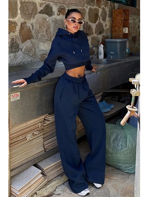 Eyyo Füme Scarf Kapşonlu Eşofman Takım ATE-3704