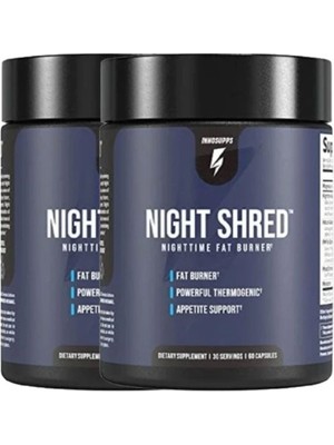 Süper Innosupps 2li Adet Night Shred Nighttime Fatburner Gece Istenmeyen Yağlara Parçalayıcı 60 Caps