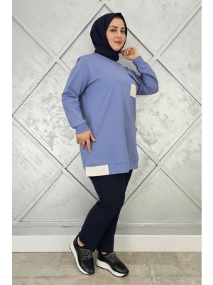 Pys Giyim Kadın Kombinli Taş Detaylı Tesettür Tunik
