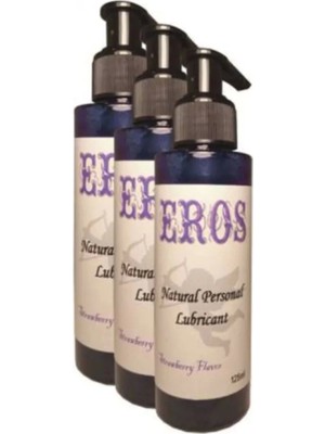 Süper Strawberry Flavor Natural Personal Lubricant 375 ml Çilek Aromalı Kayganlaştırıcı x 3 Adet