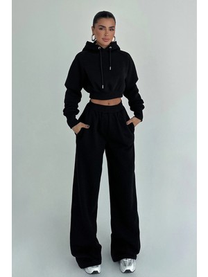 Eyyo Füme Scarf Kapşonlu Eşofman Takım ATE-3704