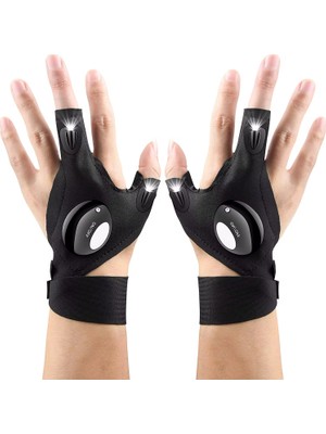 Opiunte LED Işıklı Çift El Tamirci ve Balıkçı Eldiveni Ergonomik Tasarım ile Dayanıklı Yapı