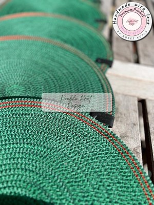 Double Knot Design 4 Adet  Amerikan Servis Supla Tress Jüt Hediyelik Sunum Davet Masa Düzeni