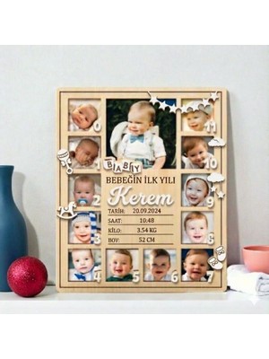 Evsay Hoş Geldin Yenidoğan Bebek Süsü Masa Üstü Isimlik