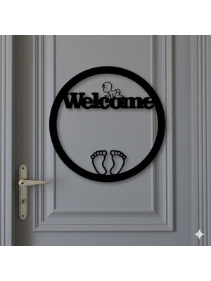 Evsay Hoş Geldin Yenidoğan Bebek Kapı Süsü Bebek Kapı Süsü