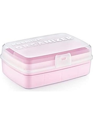 Zmc Bilişim® 12 Bölmeli Çok Amaçlı Takı Toka Kutusu Dikiş Kutusu Kapaklı Organizer Kutusu Bölmeli Kutu