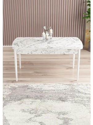 Shoovvel Vena Serisi Mdf 70X114 Ahşap Ayaklı Açılır Üst Kalite Mutfak Masası, Yemek Masası, Salon Masası