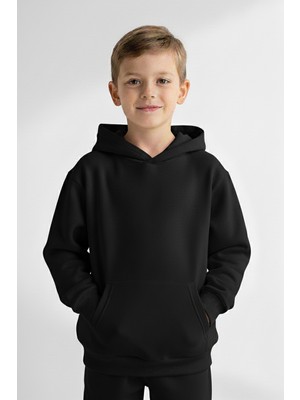 Kinderos Kapüşonlu Basic Kalın Çocuk Sweatshirt - 26K 1628