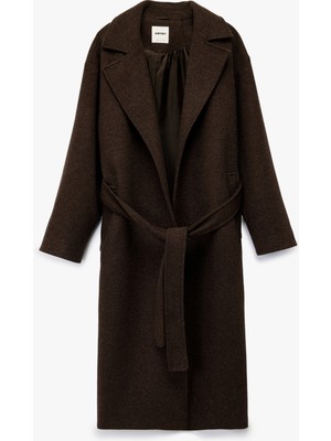 Koton Kemerli Kaban Kaşe Uzun Cepli Uzun Kollu