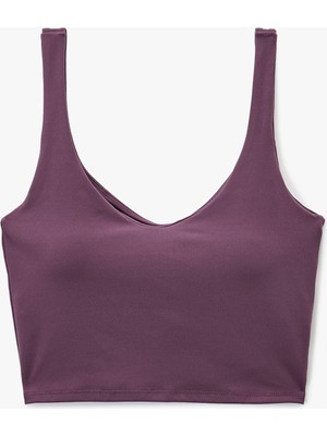 Koton V Yaka Kolsuz Kaplı Slim Fit Sporcu Sütyeni