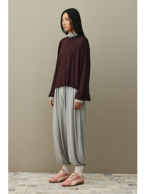 Fahhar Soft Viscone Kısa Sweat Koyu Kahve