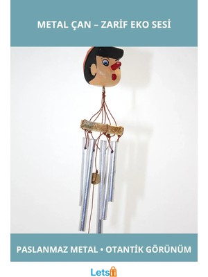 Letsii Estetik Tasarımlı Paslanmaz Metal Bahçe Çanı No 2