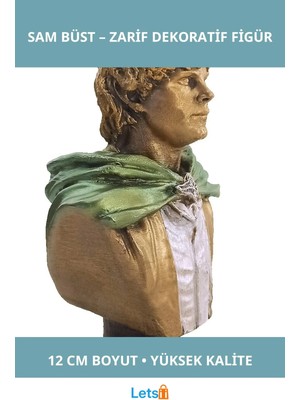 Letsii Polyester Samwise Gamgee Büst Küçük Boy 12 cm