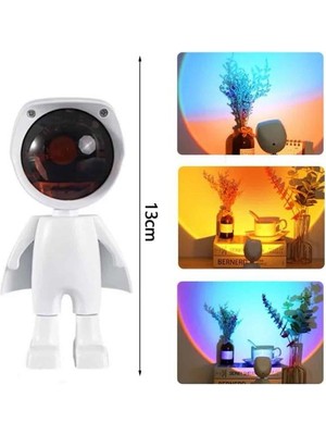 Feifei 180 Derece Dönebilen Astronot Masa ve Gece Lambası Projektör - FEİ6883-4550