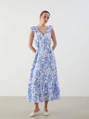 Lc Waikiki Yeni Sezon V Yaka Çiçekli Elbise