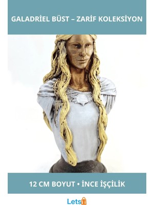 Letsii Polyester Galadriel Büst Küçük Boy 12 cm Dekoratif Figür