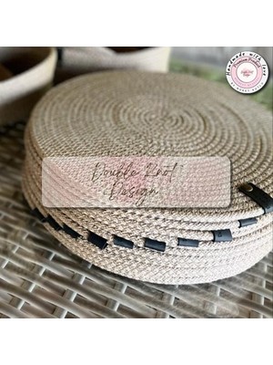 Double Knot Design 4 Adet  Amerikan Servis Supla Tress Jüt Hediyelik Sunum Davet Masa Düzeni