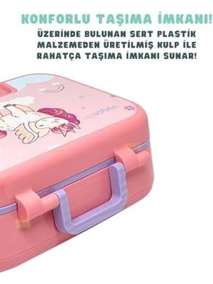 Storemax Bento 1030ML Lunchbox Tek Katlı 3 Bölmeli Pp Plastik Sefer Tası Yemek Kutusu (Pembe)