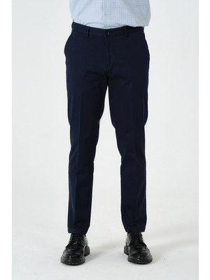PSY Lacivert Düz Dokuma Comfort Fit Casual Pantolon