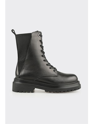 Elle Siyah Deri Kadın Günlük Bot