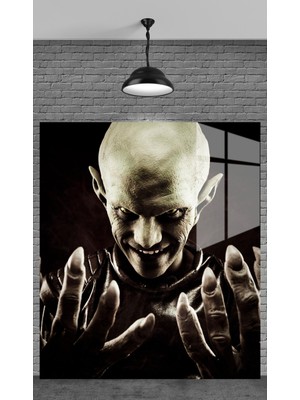 Marsilyan Uzaylı Adam Tablosu Temperli Cam Üzerine Sevgilinize Yılbaşı Yeni Yıl Hediye