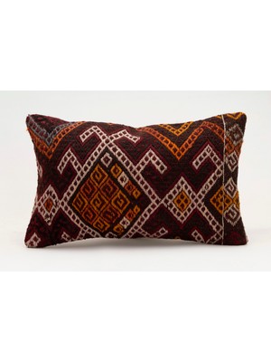 Kilim Wholesale El Yapımı Kilimden Yapılmış Vintage Kırlent Kılıfı, Yün, 30X50 cm