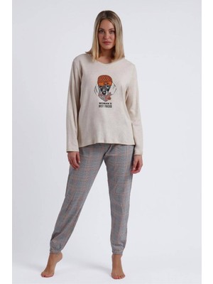 Ayyıldız 60094 Krem Pijama Takımı
