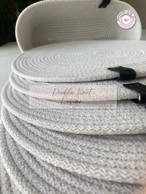 Double Knot Design 7 Prç Amerikan Servis Seti Supla Hediyelik Hasır Jüt Tress Yemek Masası Davet