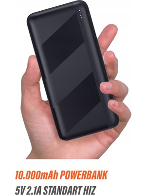 Exenar 10000 Mah Powerbank Lithium Polymer 5V 5.1A Standar Hızlı Taşınabilir Şarj Cihazı