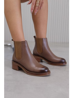 E9804 Model 3 cm Topuklu Yeni Sezon Bot L Orjinal Deri Vızon