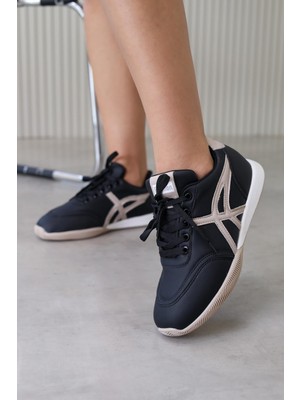 DV156 Model 2 cm Tabanlı Yeni Sezon Spor Ayakkabı Sıy.bej