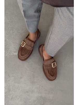 Nope21 Astana Toprak Hakiki Deri Loafer