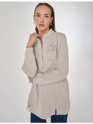 Kayra Hotfix Baskılı Üç Iplik Sweatshirt 31060