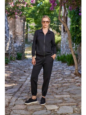 Cossy By Aqua Kadın Siyah Eşofman Takımı 26001