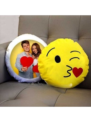 Çılgıntrend Kişiye Özel Fotoğraflı Emojili Yastık Kılıfı – Eğlenceli ve Anlamlı Hediye Tasarımı