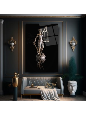 Avukat Ofisine Hediye Themis Heykeli Adalet Heykeli Kırılmaz Cam Tablo Ev Ofis Iş Yeri Hediryesi