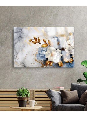 Ultra Yüksek Çözünürlüklü Cam Harika Çiçek Tablosu Kırılmaz Cam Tablo Ev, Salon, Hediyesi