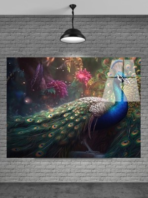 Tavus Kuşu Cam Tablo Ev Dekorasyon,balkon Dekorasyonu,dekoratif,duvar Tablo,mutfak Tablo