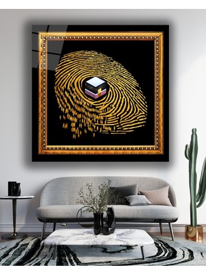 Çok Renkli Hayat Ağacı Kare Cam Tablo