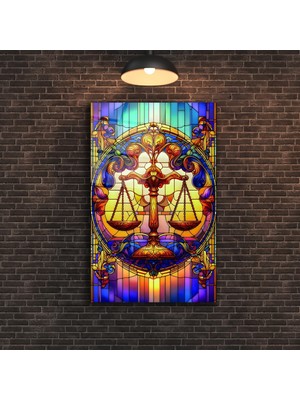 Adalet Terazisi Cam Tablo