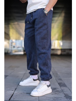 Madmext Lacivert Batik Desenli Jogger Eşofman Altı E6582