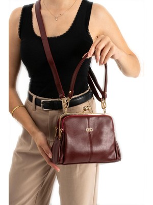 Çanta Trend Troklu Yumuşak Deri Çift Askılı Çok Bölmeli El ve Omuz Çantası 727